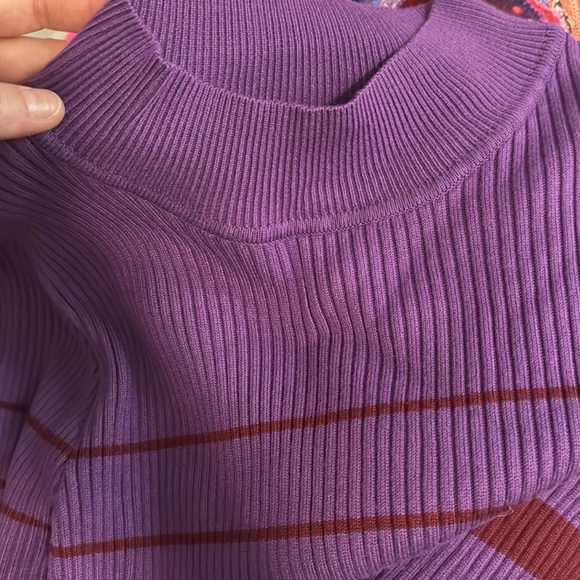 Striped purple maroon dress - Picture 5 of 5